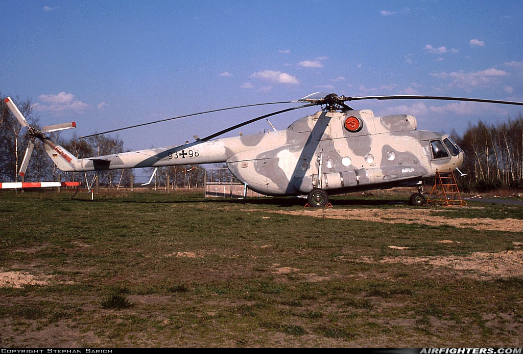 East Germany - Air Force Mil Mi-9 93+98 at Cottbus North (ETHT), Germany