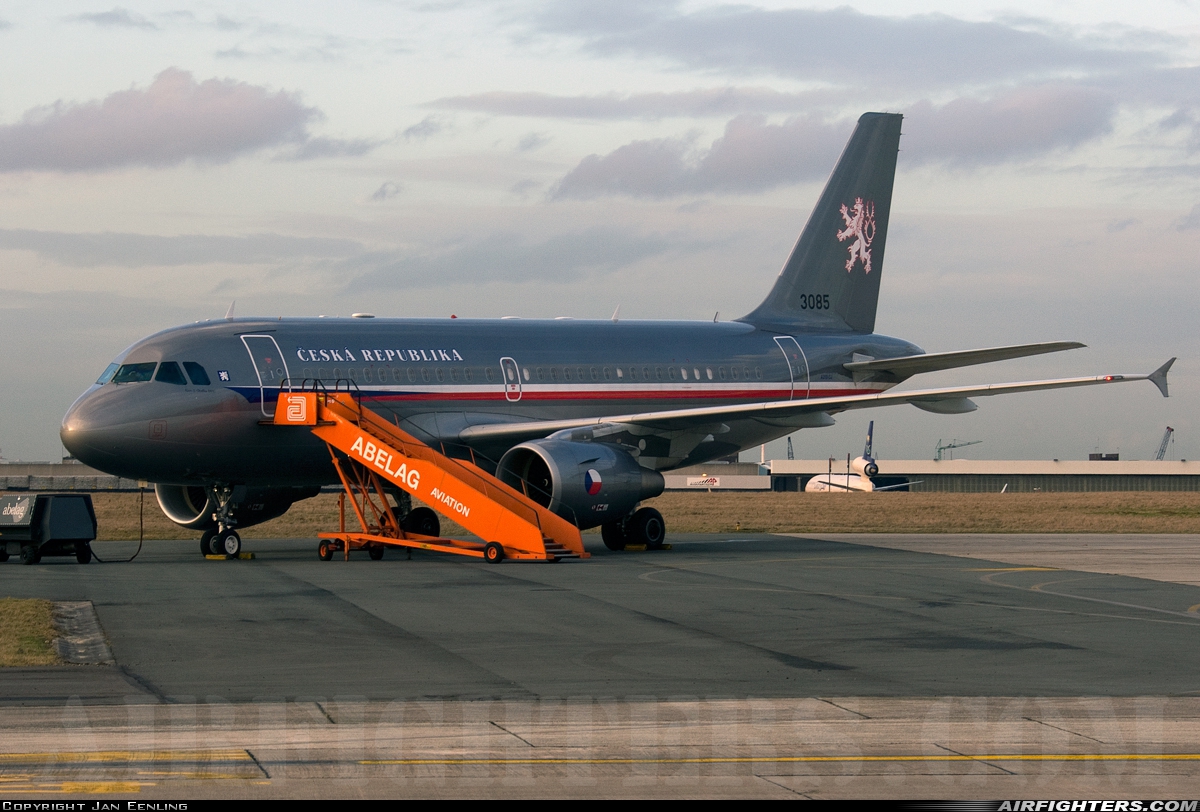 Czech Republic - Air Force Airbus A319-115X 3085 at Brussels - National (Zaventem) / Melsbroek (BRU / EBBR / EBMB), Belgium