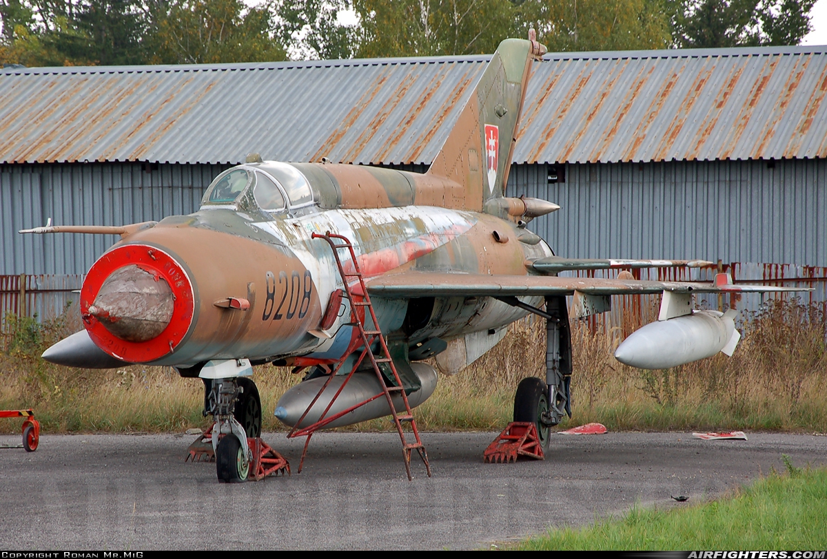 Slovakia - Air Force Mikoyan-Gurevich MiG-21MF 8208 at Sliac (LZSL), Slovakia