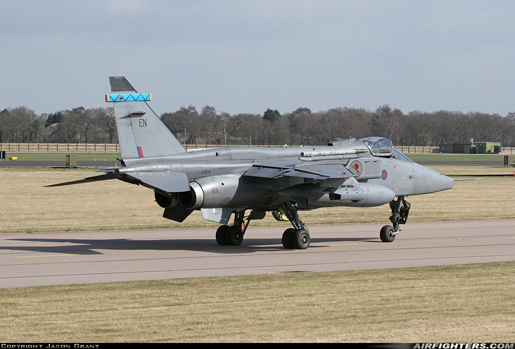 UK - Air Force Sepecat Jaguar GR3 XZ109 at Coningsby (EGXC), UK