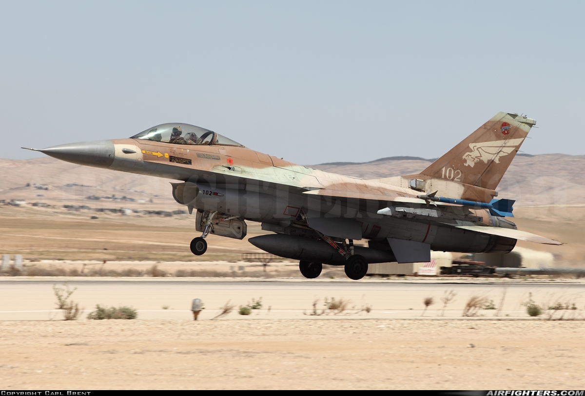 Israel - Air Force General Dynamics F-16A Fighting Falcon 102 at Nevatim (LLNV), Israel