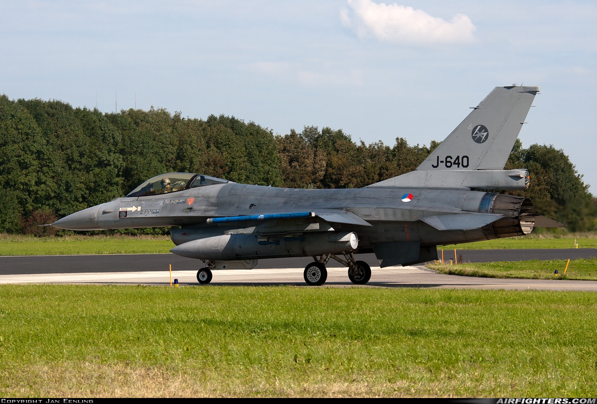 Netherlands - Air Force General Dynamics F-16AM Fighting Falcon J-640 at Leeuwarden (LWR / EHLW), Netherlands