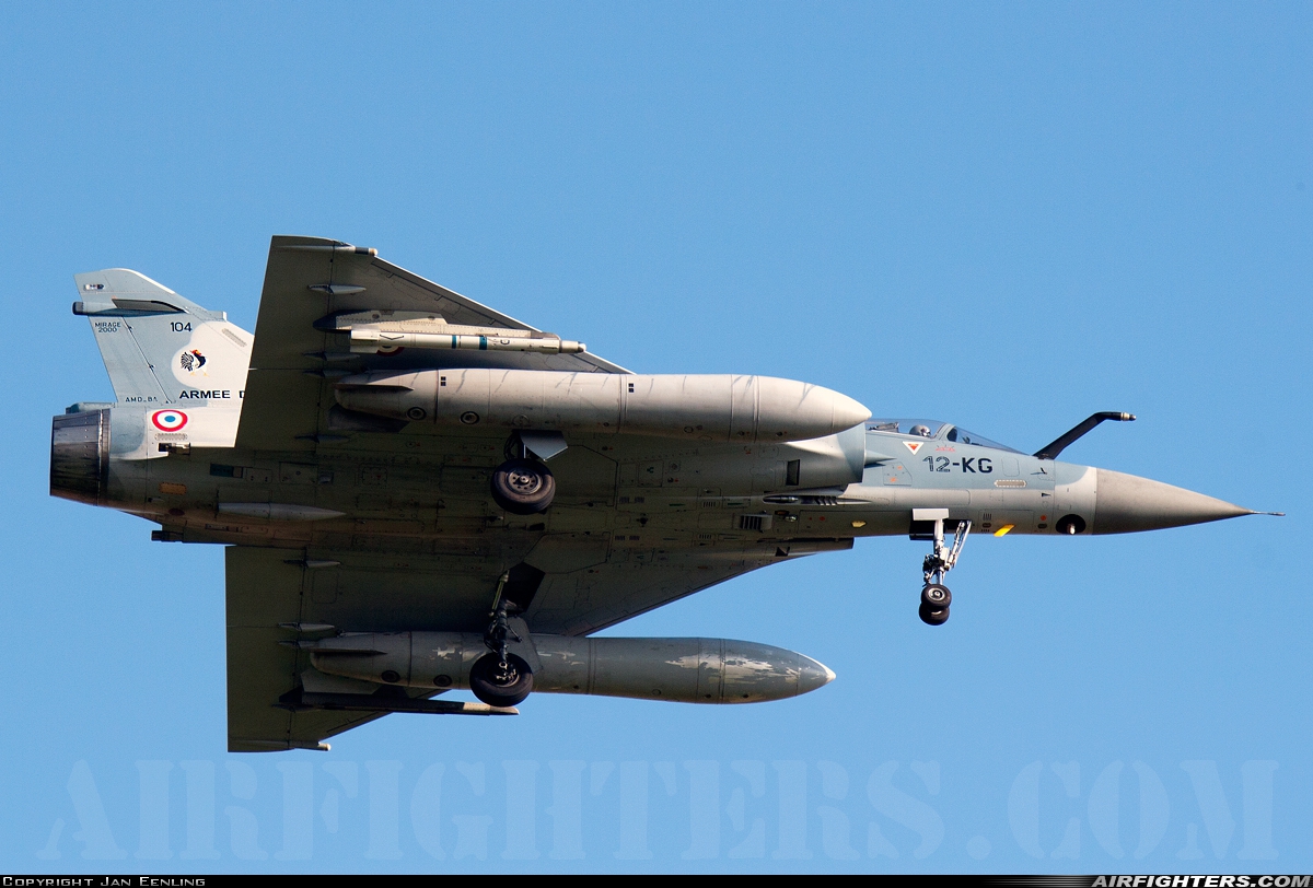 France - Air Force Dassault Mirage 2000C 104 at Cambrai - Epinoy (LFQI), France