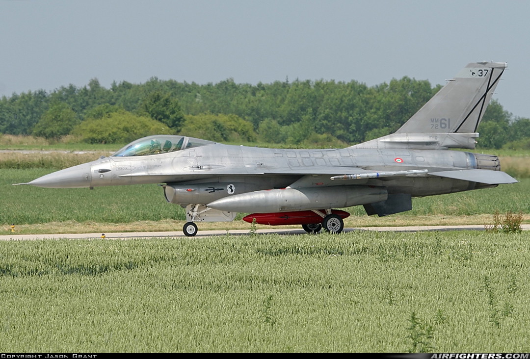 Italy - Air Force General Dynamics F-16A/ADF Fighting Falcon MM7261 at Florennes (EBFS), Belgium