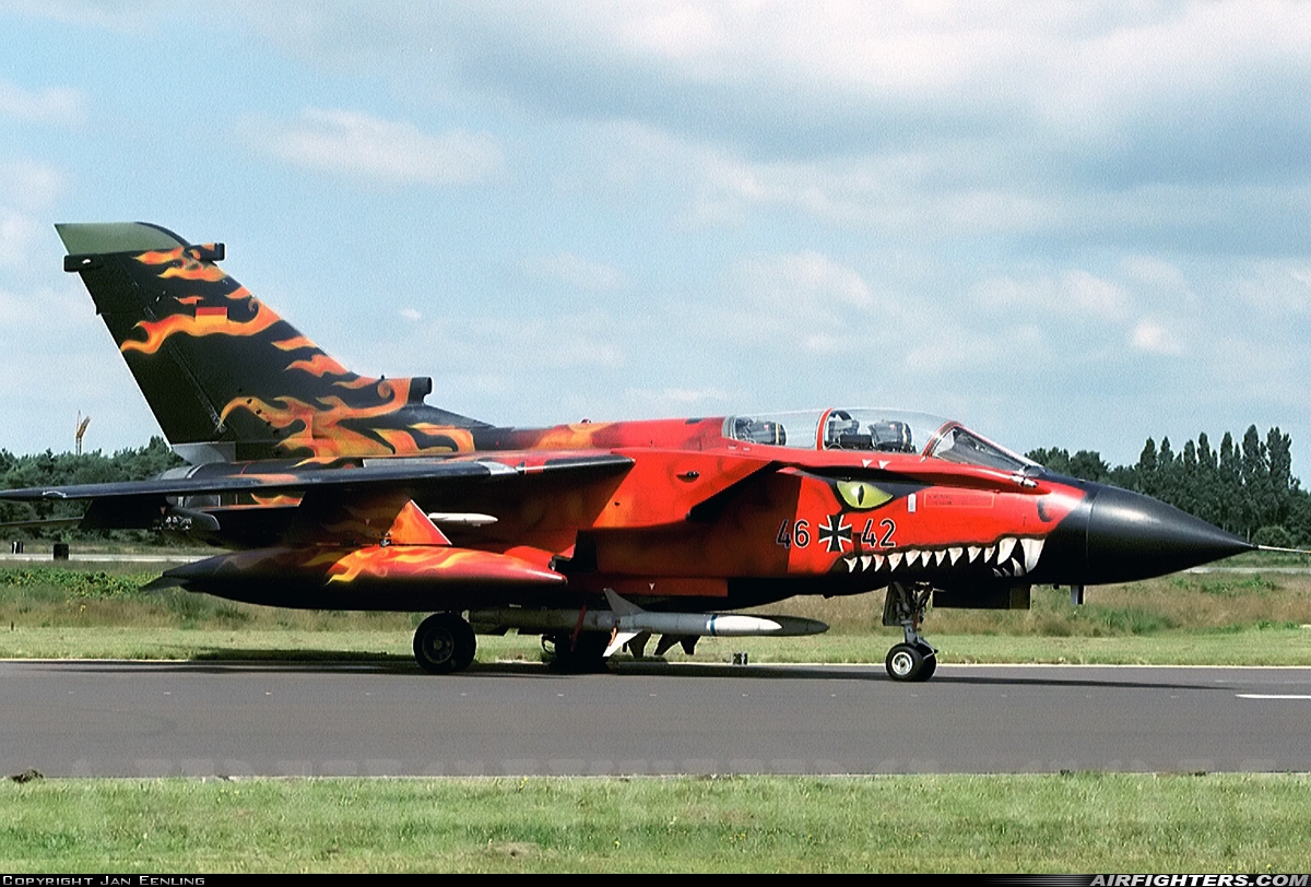 Germany - Air Force Panavia Tornado ECR 46+42 at Kleine Brogel (EBBL), Belgium