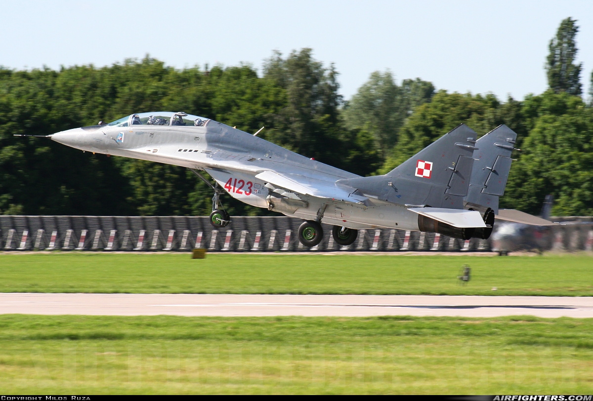 Poland - Air Force Mikoyan-Gurevich MiG-29GT (9.51) 4123 at Pardubice (PED / LKPD), Czech Republic