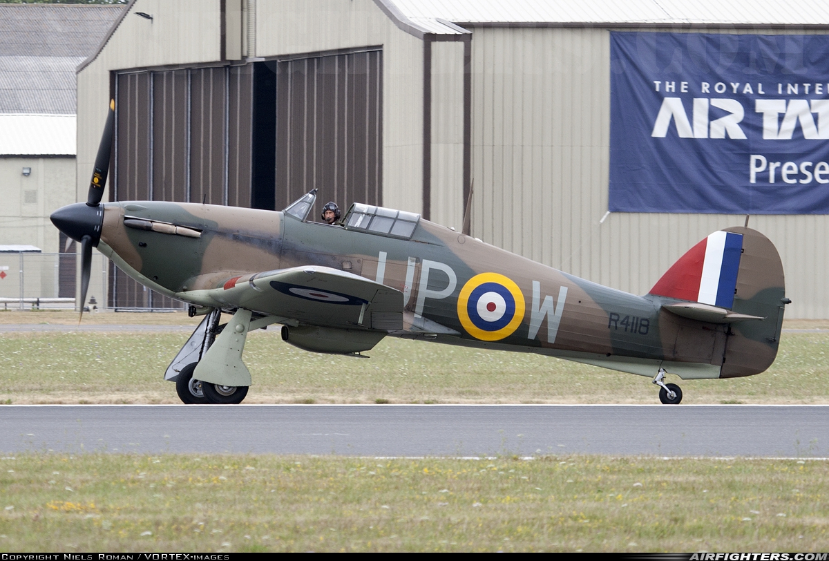 Private Hawker Hurricane I G-HUPW at Fairford (FFD / EGVA), UK