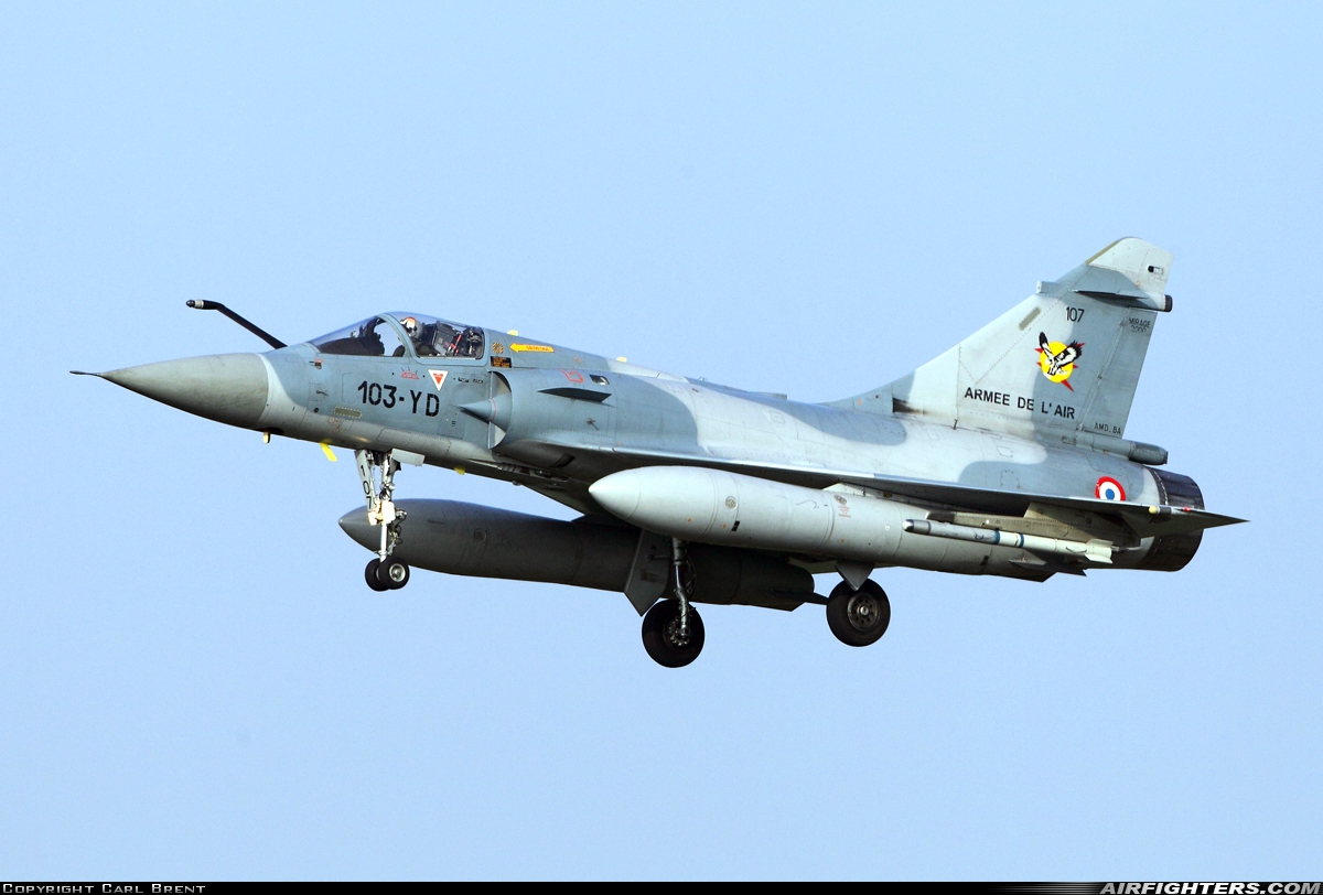 France - Air Force Dassault Mirage 2000C 107 at Cambrai - Epinoy (LFQI), France
