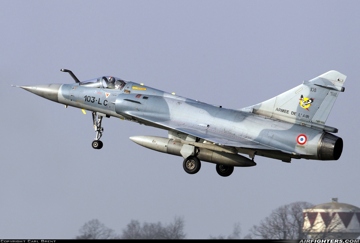 France - Air Force Dassault Mirage 2000C 108 at Cambrai - Epinoy (LFQI), France