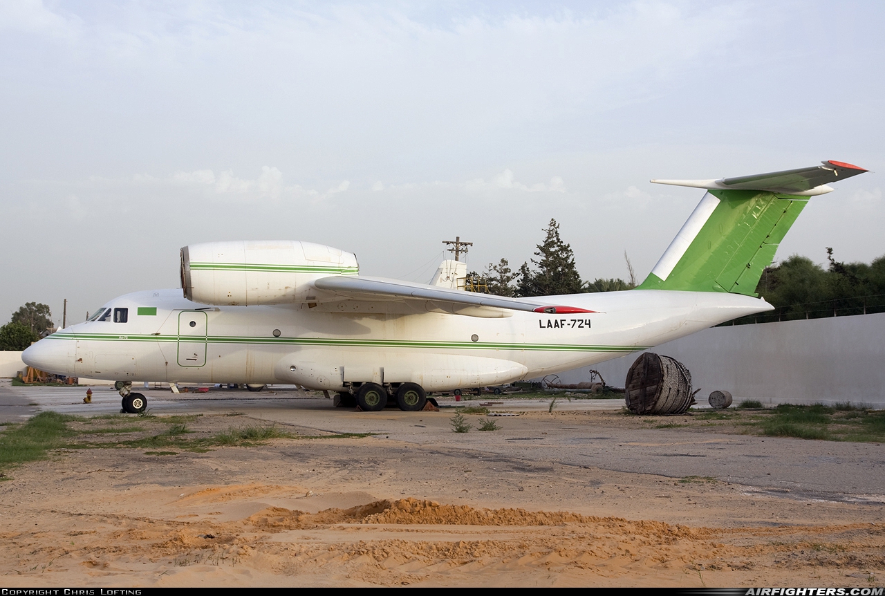 Libya - Air Force Antonov An-72 LAAF-724 at Tripoli - Mitiga (MJI / HLLM), Libya