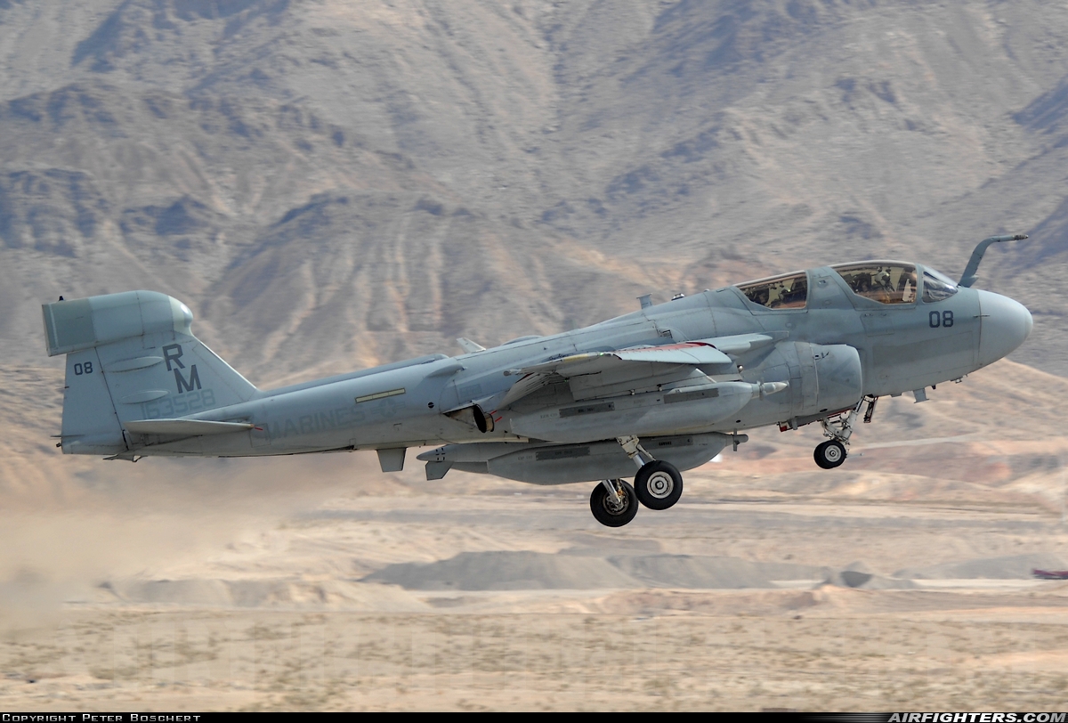 USA - Marines Grumman EA-6B Prowler (G-128) 163528 at Las Vegas - Nellis AFB (LSV / KLSV), USA