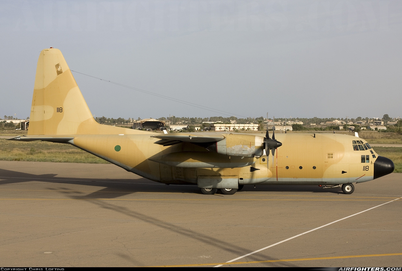 Libya - Air Force Lockheed C-130H Hercules (L-382) 118 at Tripoli - Mitiga (MJI / HLLM), Libya