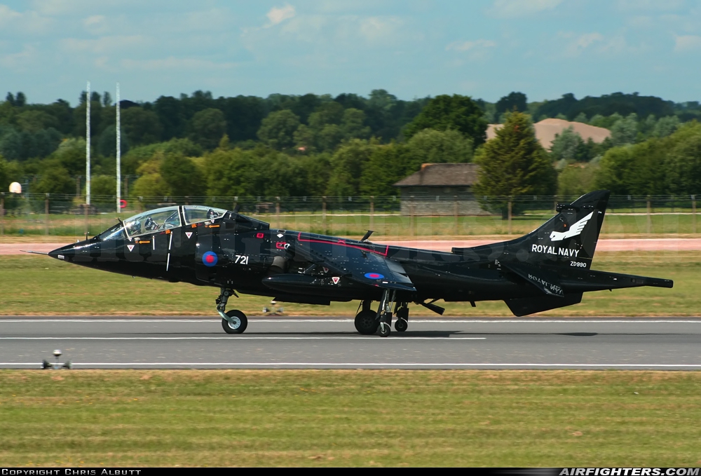 UK - Navy British Aerospace Harrier T.8 ZD990 at Fairford (FFD / EGVA), UK