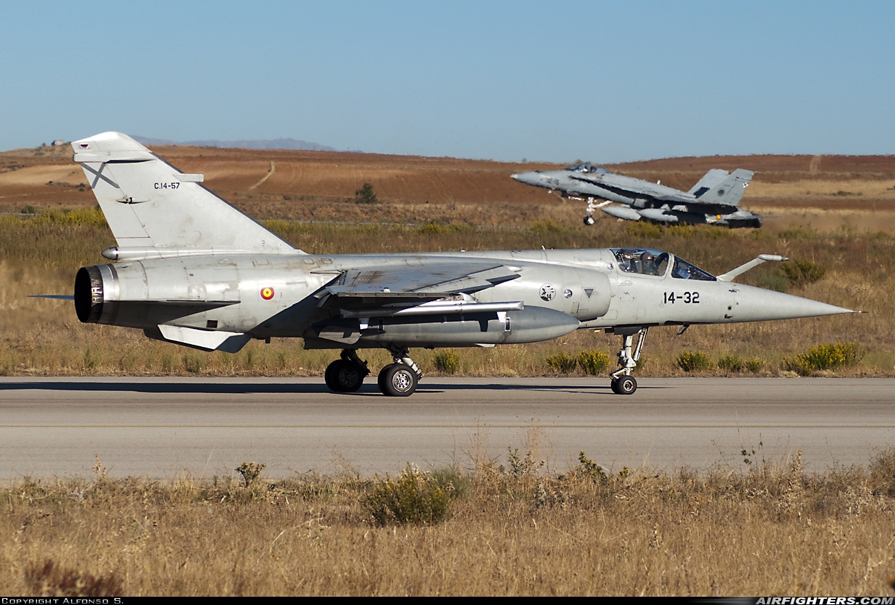 Spain - Air Force Dassault Mirage F1M C.14-57 at Madrid - Torrejon (TOJ / LETO), Spain