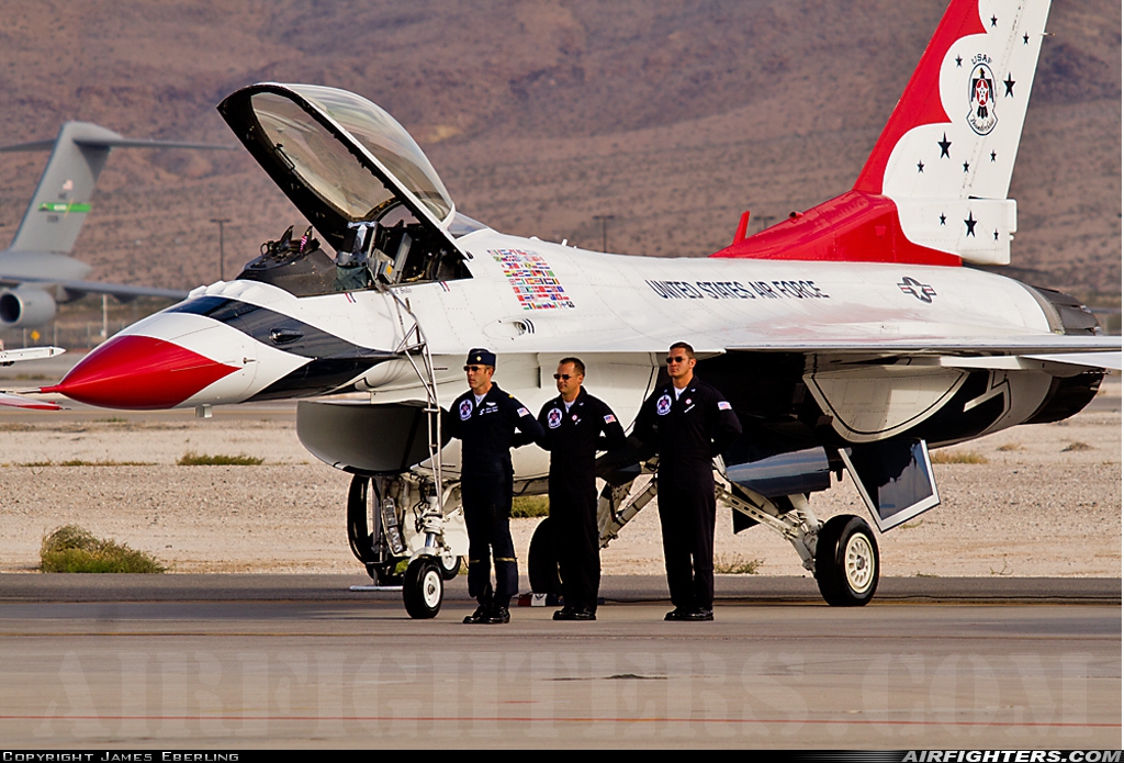 USA - Air Force General Dynamics F-16C Fighting Falcon 92-3896 at Las Vegas - Nellis AFB (LSV / KLSV), USA