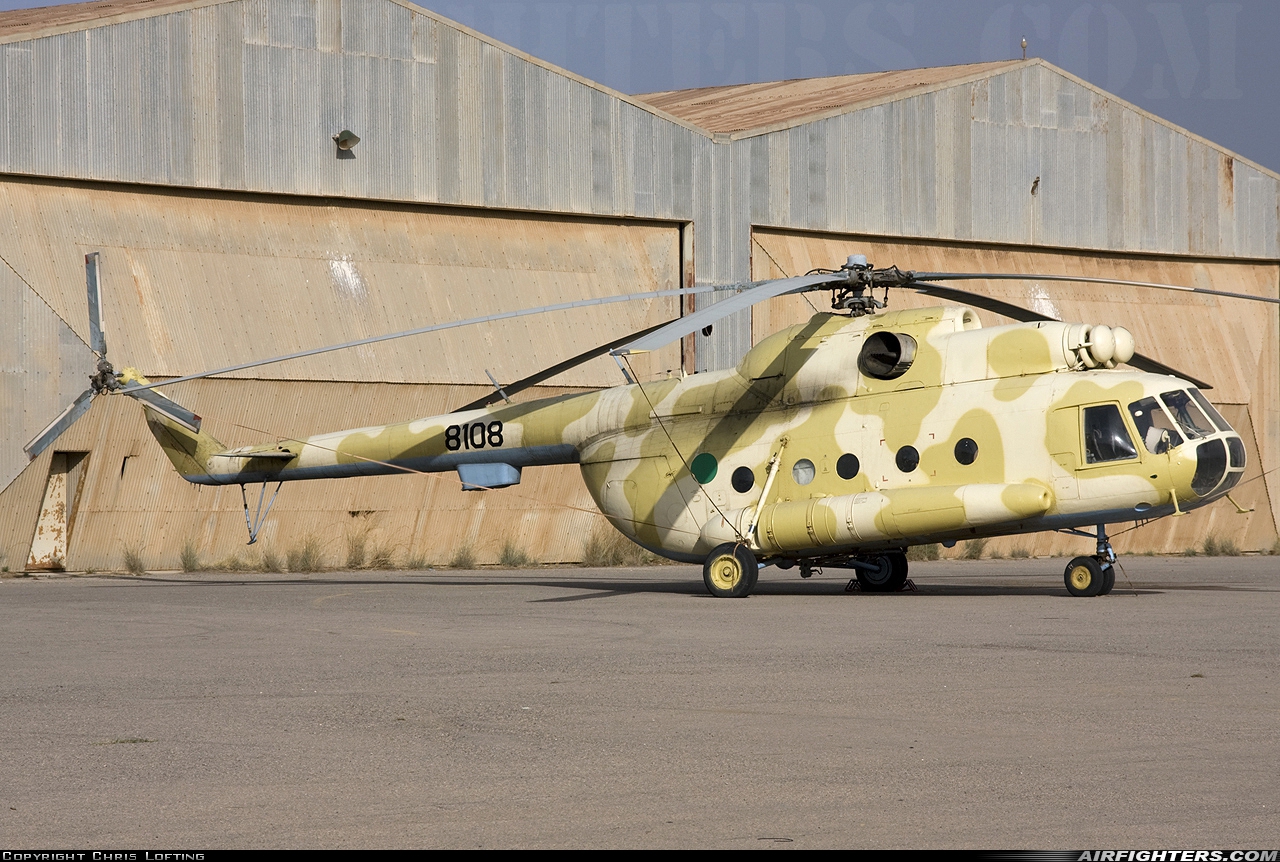 Libya - Air Force Mil Mi-8 8108 at Tripoli - Mitiga (MJI / HLLM), Libya