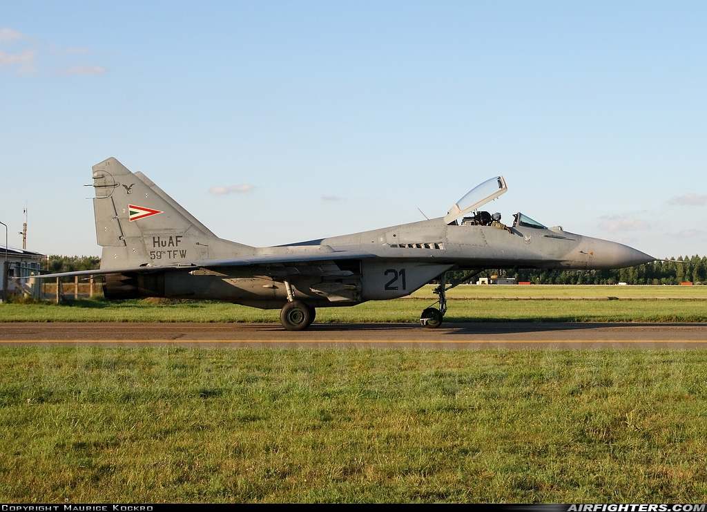 Hungary - Air Force Mikoyan-Gurevich MiG-29 (9.12) 21 at Kecskemet (LHKE), Hungary