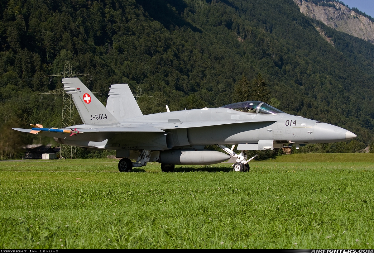 Switzerland - Air Force McDonnell Douglas F/A-18C Hornet J-5014 at Meiringen (LSMM), Switzerland