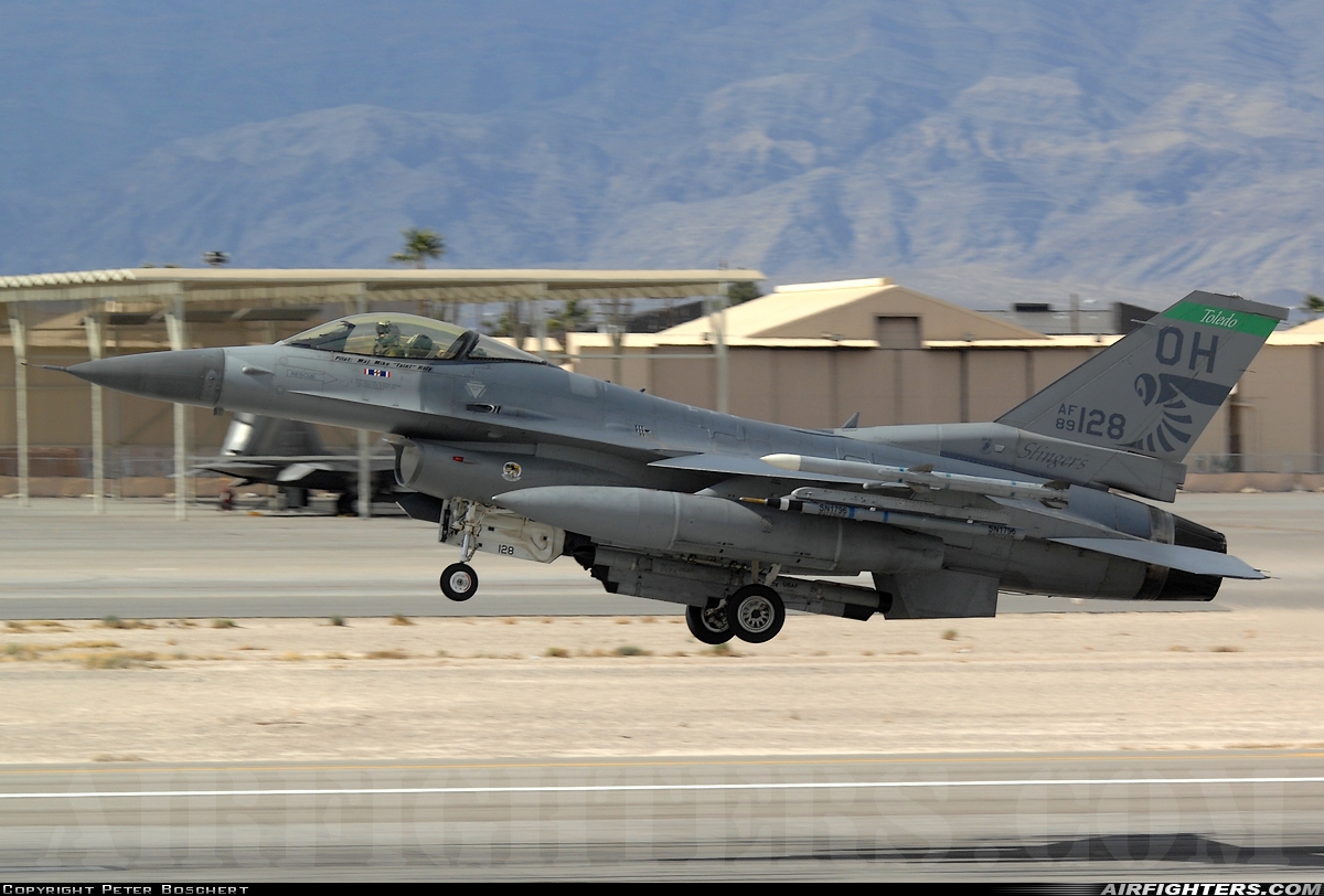 USA - Air Force General Dynamics F-16C Fighting Falcon 89-2128 at Las Vegas - Nellis AFB (LSV / KLSV), USA