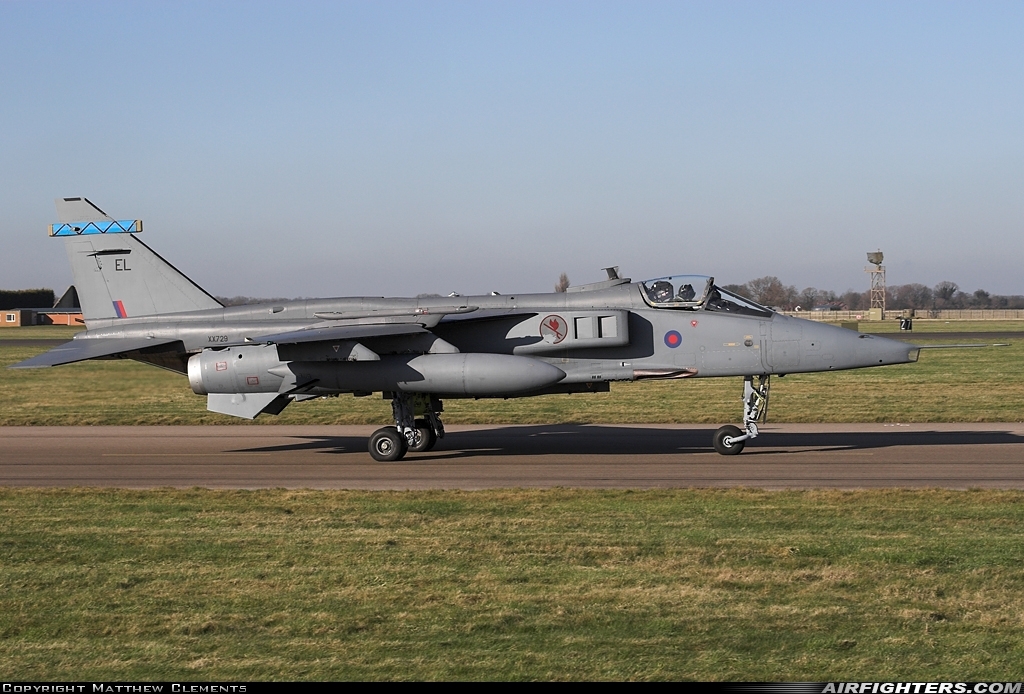 UK - Air Force Sepecat Jaguar GR3A XX729 / EL at Coningsby (EGXC), UK