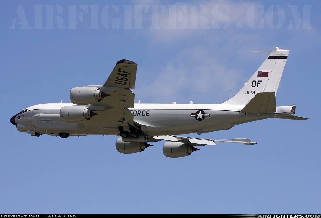 USA - Air Force Boeing RC-135U Combat Sent (739-445B) 64-14849 at Mildenhall (MHZ / GXH / EGUN), UK