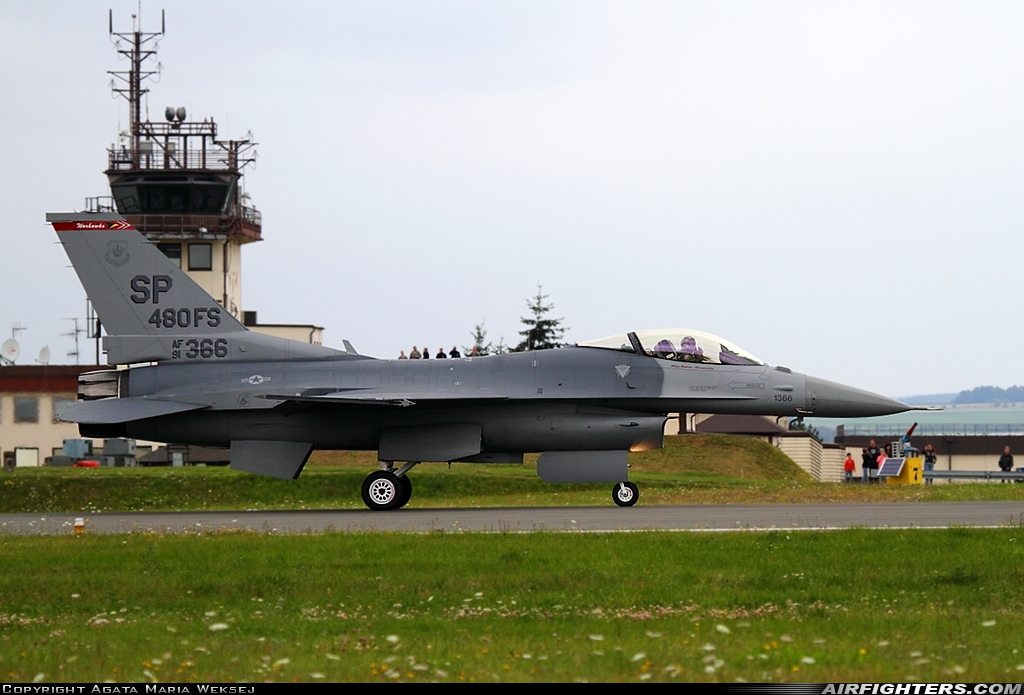 USA - Air Force General Dynamics F-16C Fighting Falcon 91-0366 at Spangdahlem (SPM / ETAD), Germany
