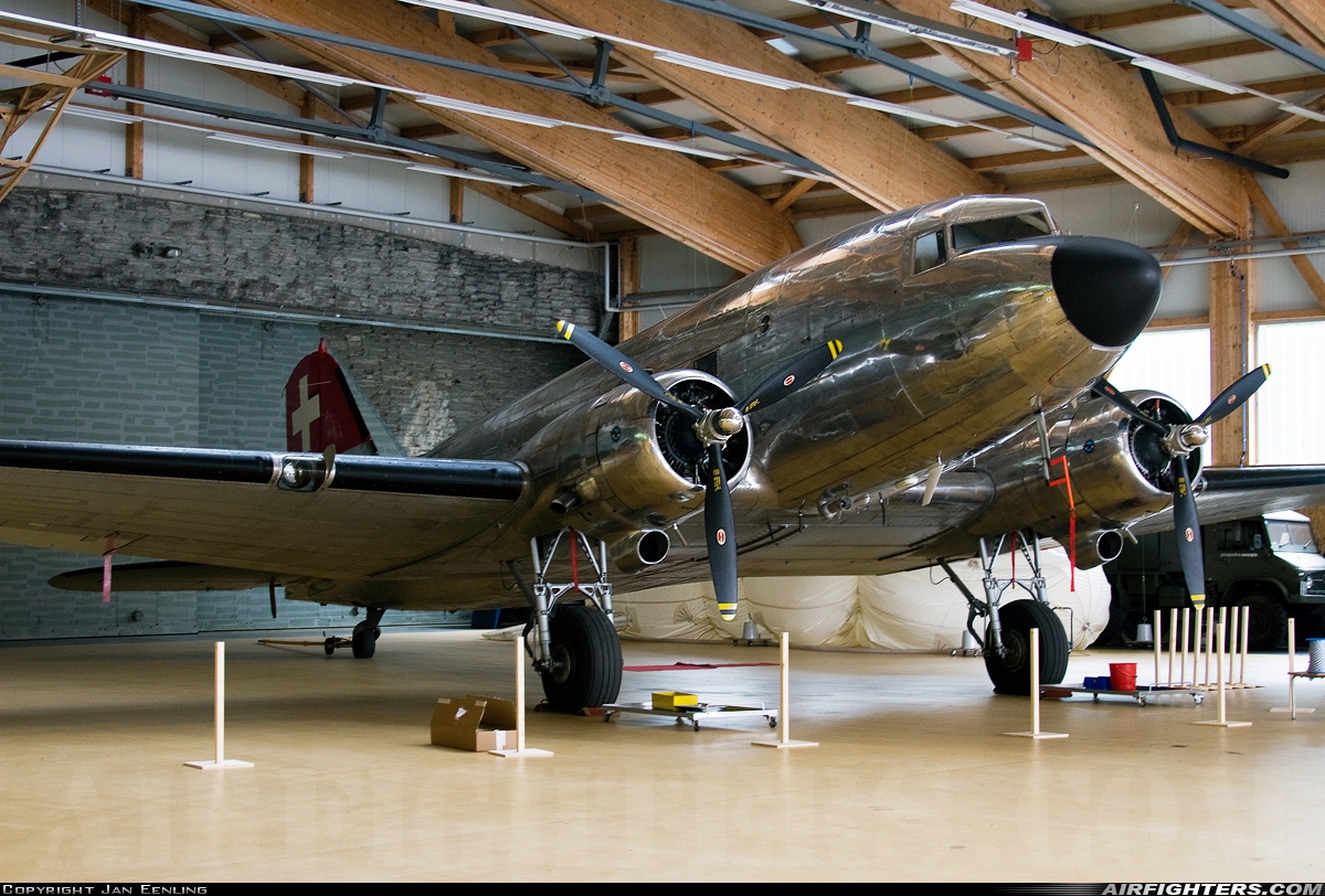 Private Douglas C-47A Skytrain HB-ISC at St. Stephan (LSTS), Switzerland