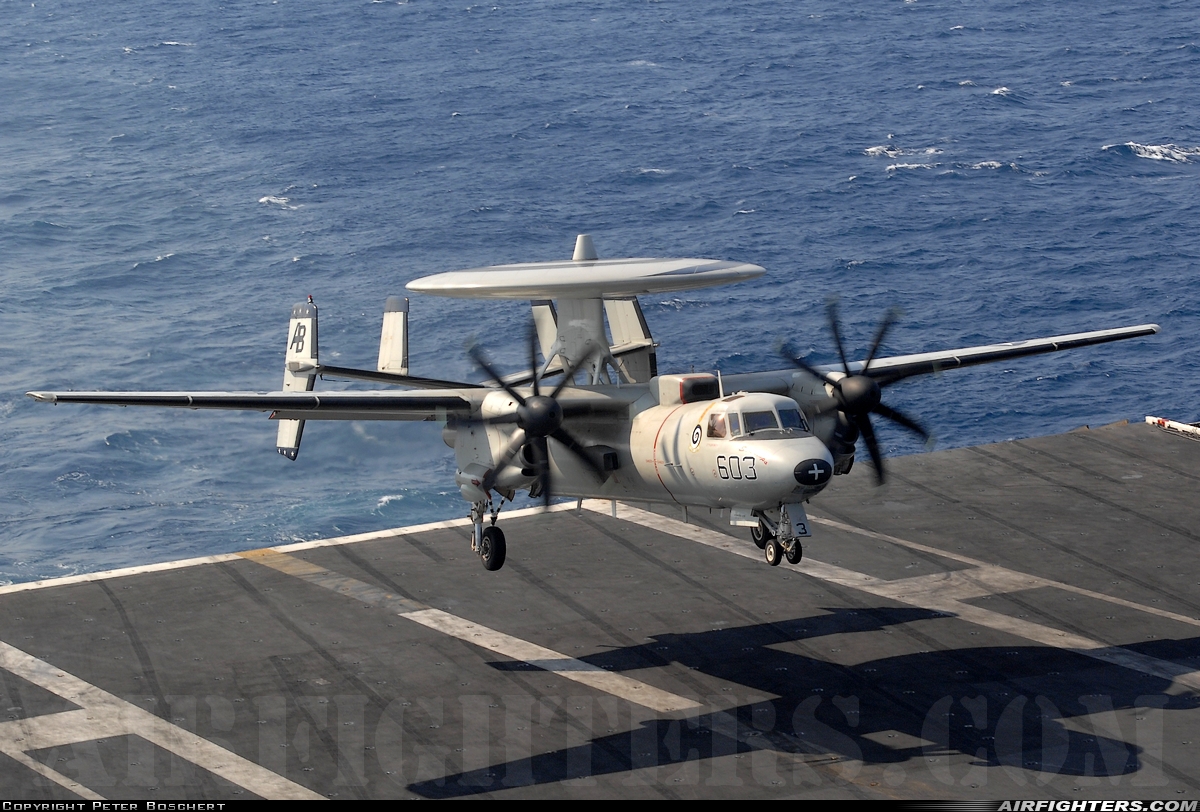 USA - Navy Grumman E-2C II Hawkeye 165303 at Off-Airport - Mediterranean Sea, International Airspace