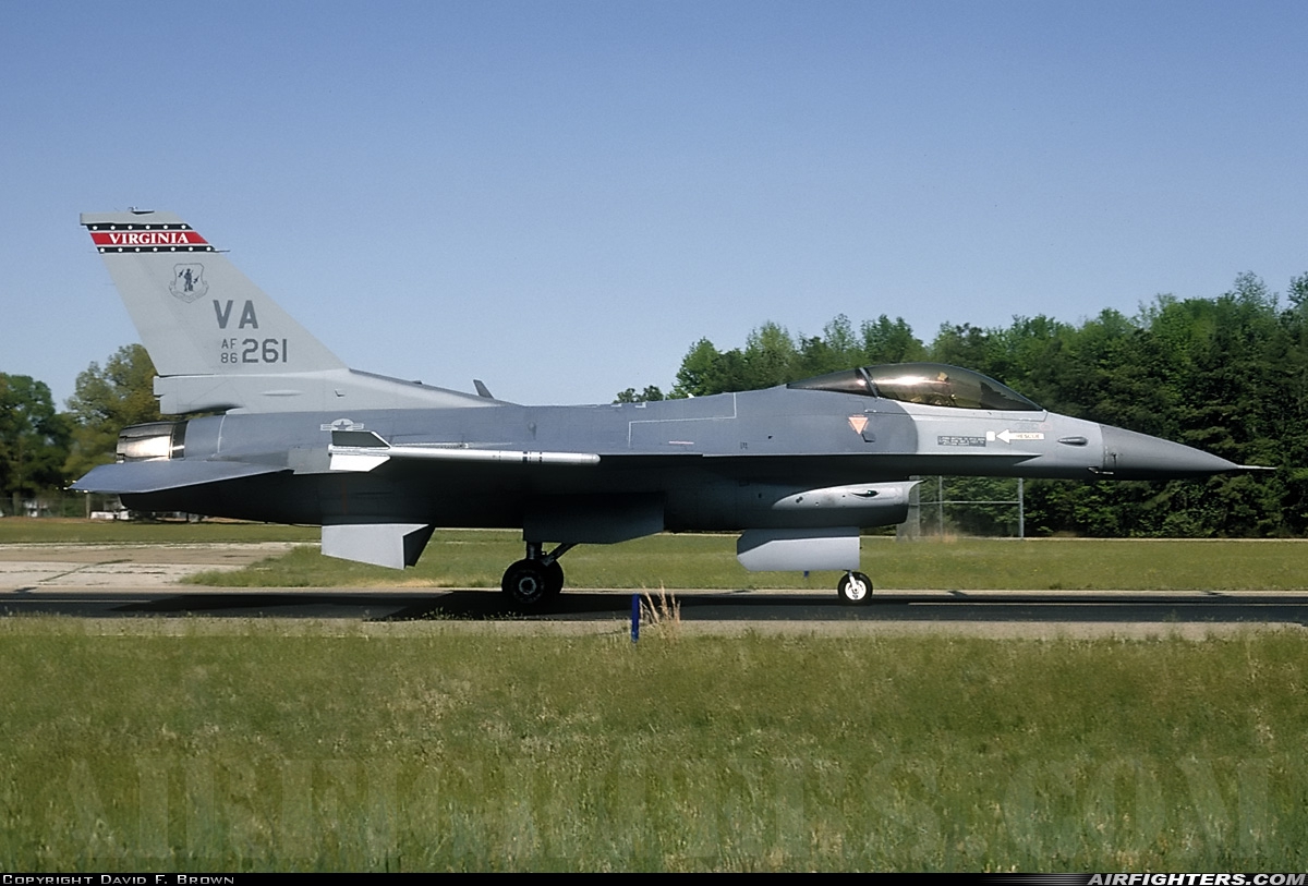 USA - Air Force General Dynamics F-16C Fighting Falcon 86-0261 at Richmond - Int. (Byrd Field) (RIC / KRIC), USA