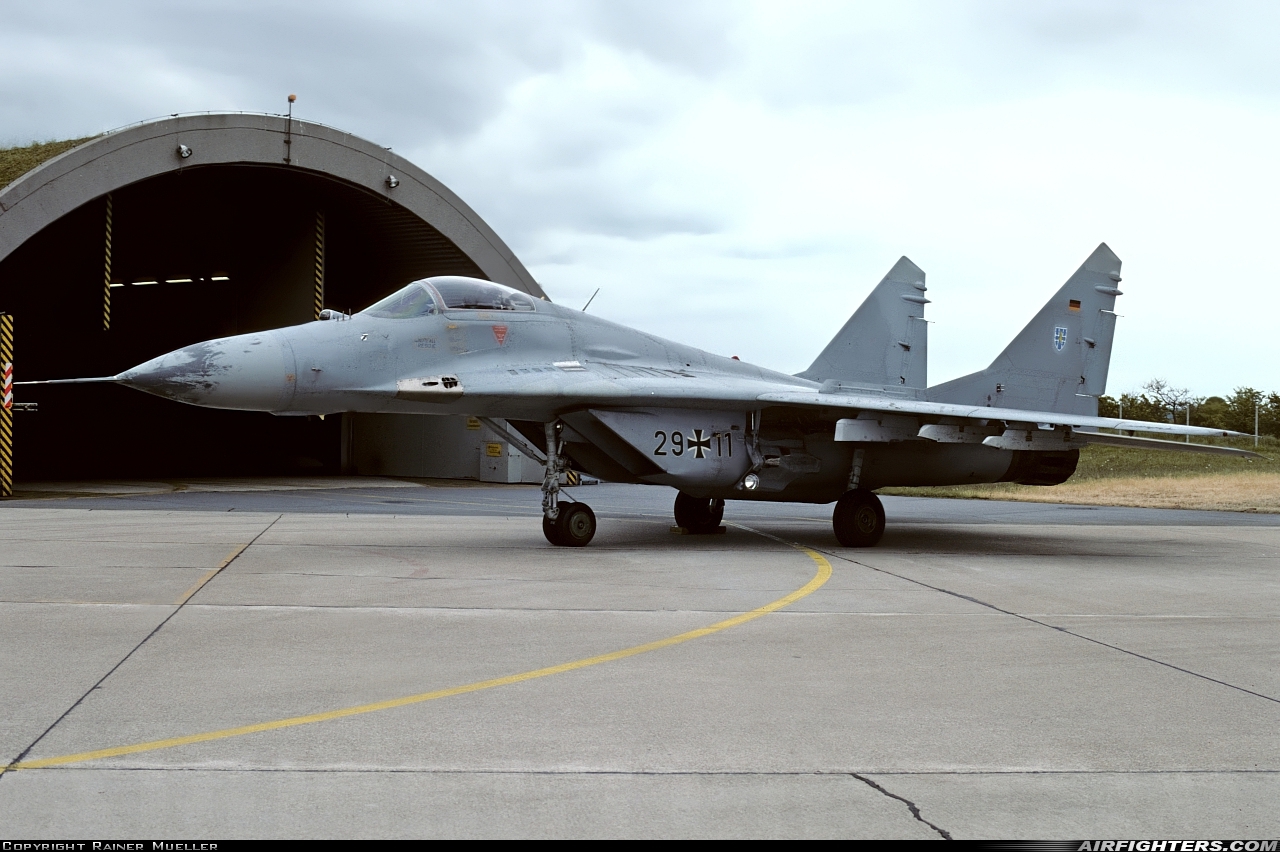 Germany - Air Force Mikoyan-Gurevich MiG-29G (9.12A) 29+11 at Schleswig (- Jagel) (WBG / ETNS), Germany