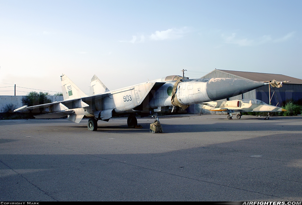 Libya - Air Force Mikoyan-Gurevich MiG-25P 903 at Tripoli - Mitiga (MJI / HLLM), Libya