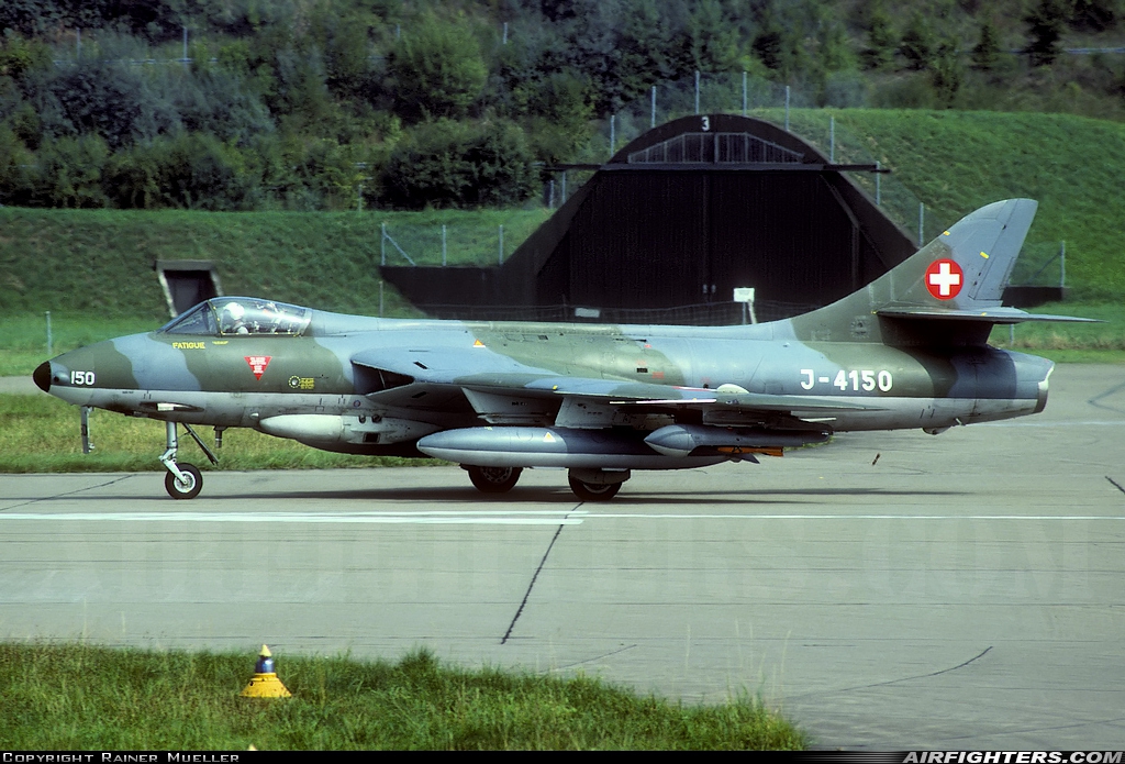 Switzerland - Air Force Hawker Hunter F58A J-4150 at Dubendorf (LSMD), Switzerland