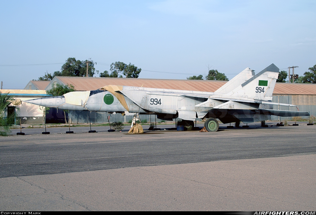 Libya - Air Force Mikoyan-Gurevich MiG-25P 994 at Tripoli - Mitiga (MJI / HLLM), Libya