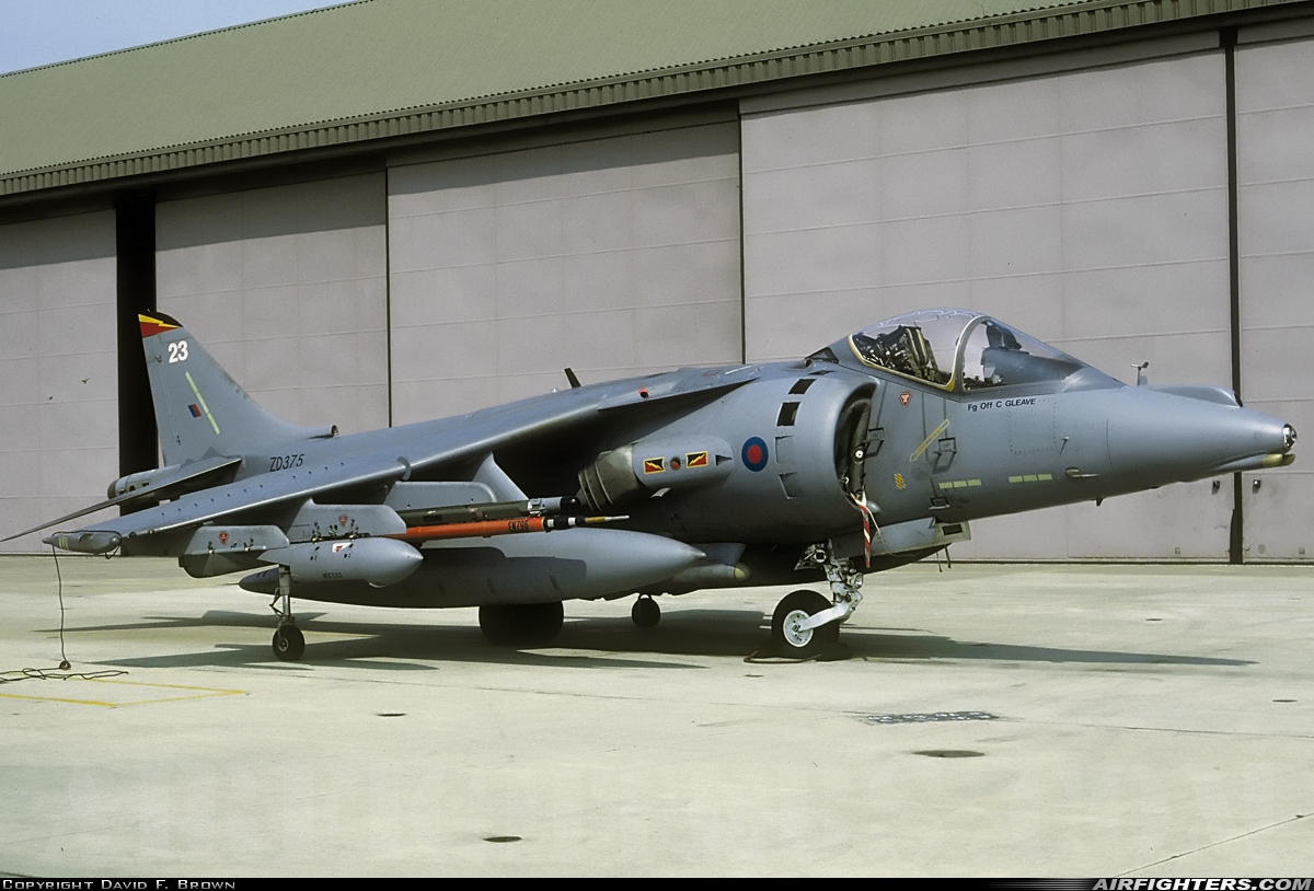 UK - Air Force British Aerospace Harrier GR.9 ZD375 at Havelock - Cherry Point MCAS (NKT / KNKT), USA