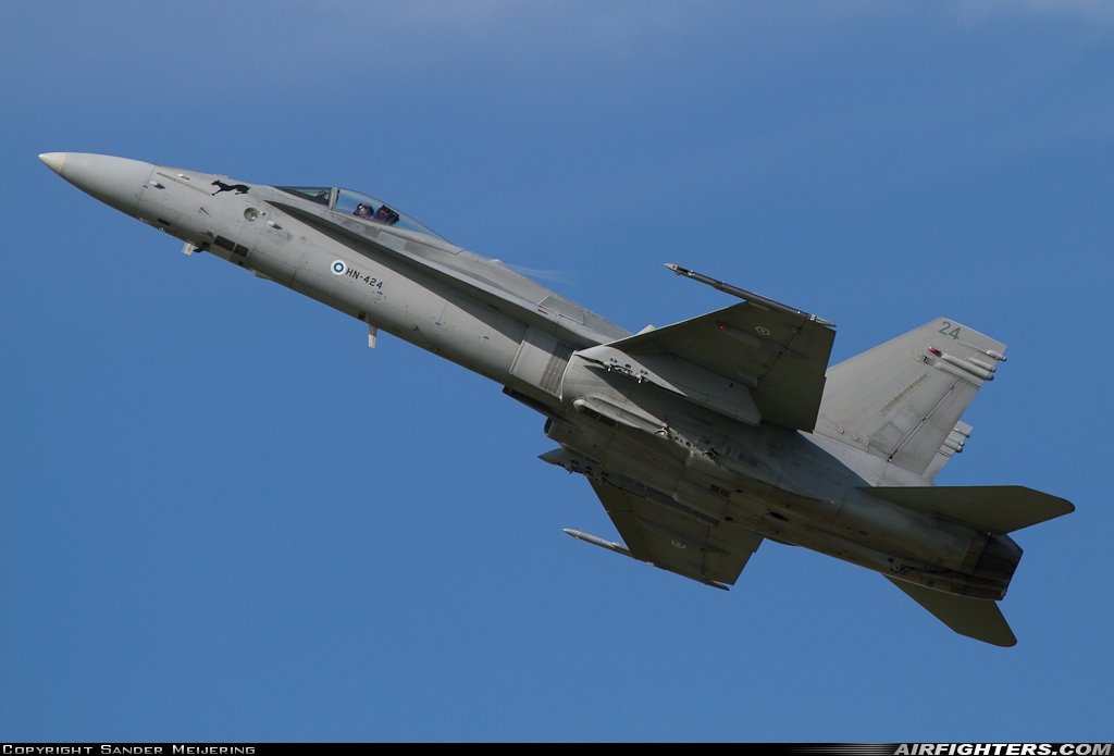 Finland - Air Force McDonnell Douglas F/A-18C Hornet HN-424 at Leeuwarden (LWR / EHLW), Netherlands