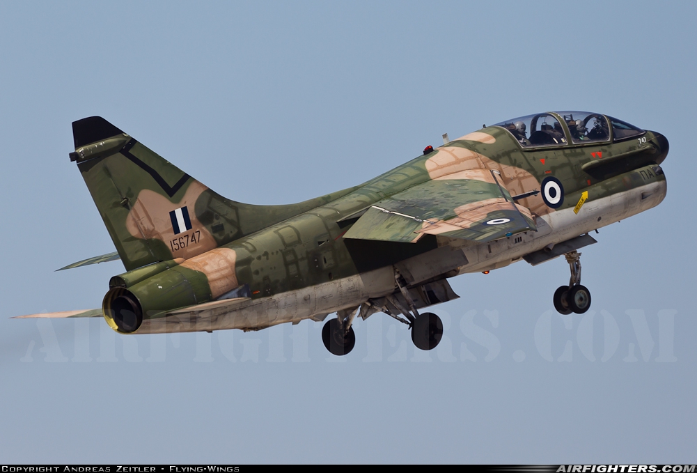 Greece - Air Force LTV Aerospace TA-7C Corsair II 156747 at Araxos (GPA / LGRX), Greece