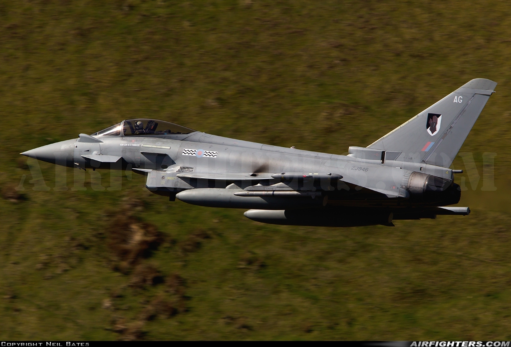 UK - Air Force Eurofighter Typhoon FGR4 ZJ946 at Off-Airport - Machynlleth Loop Area, UK