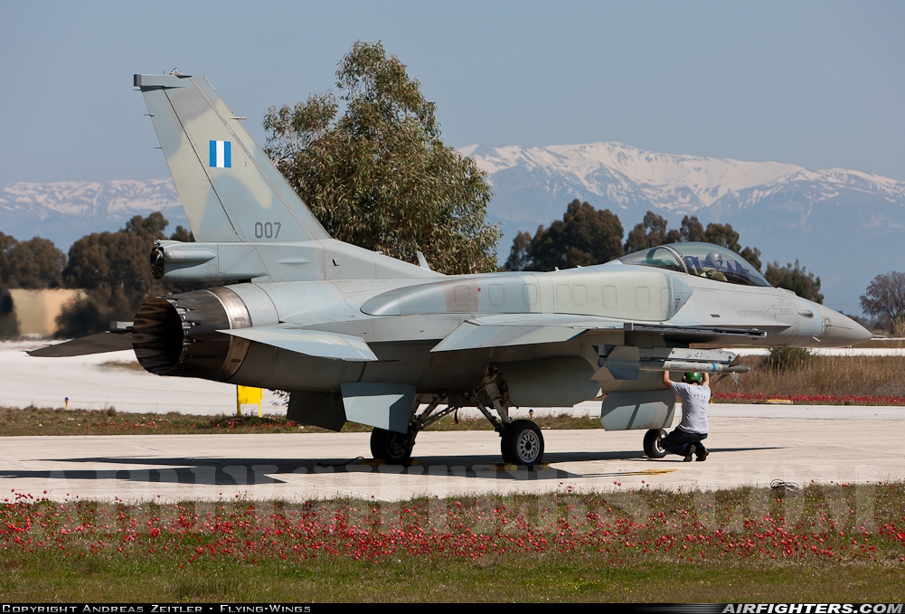 Greece - Air Force General Dynamics F-16C Fighting Falcon 007 at Araxos (GPA / LGRX), Greece