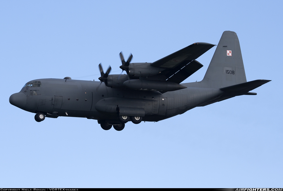 Poland - Air Force Lockheed C-130E Hercules (L-382) 1508 at Leeuwarden (LWR / EHLW), Netherlands