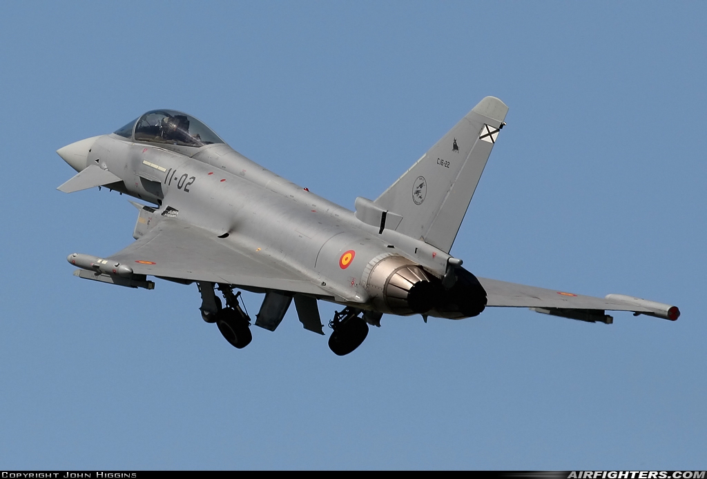 Spain - Air Force Eurofighter C-16 Typhoon (EF-2000S) C.16-22 at Fairford (FFD / EGVA), UK