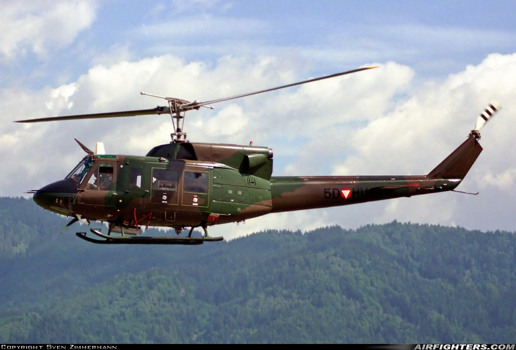 Austria - Air Force Agusta-Bell AB-212 5D-HU at Zeltweg (LOXZ), Austria
