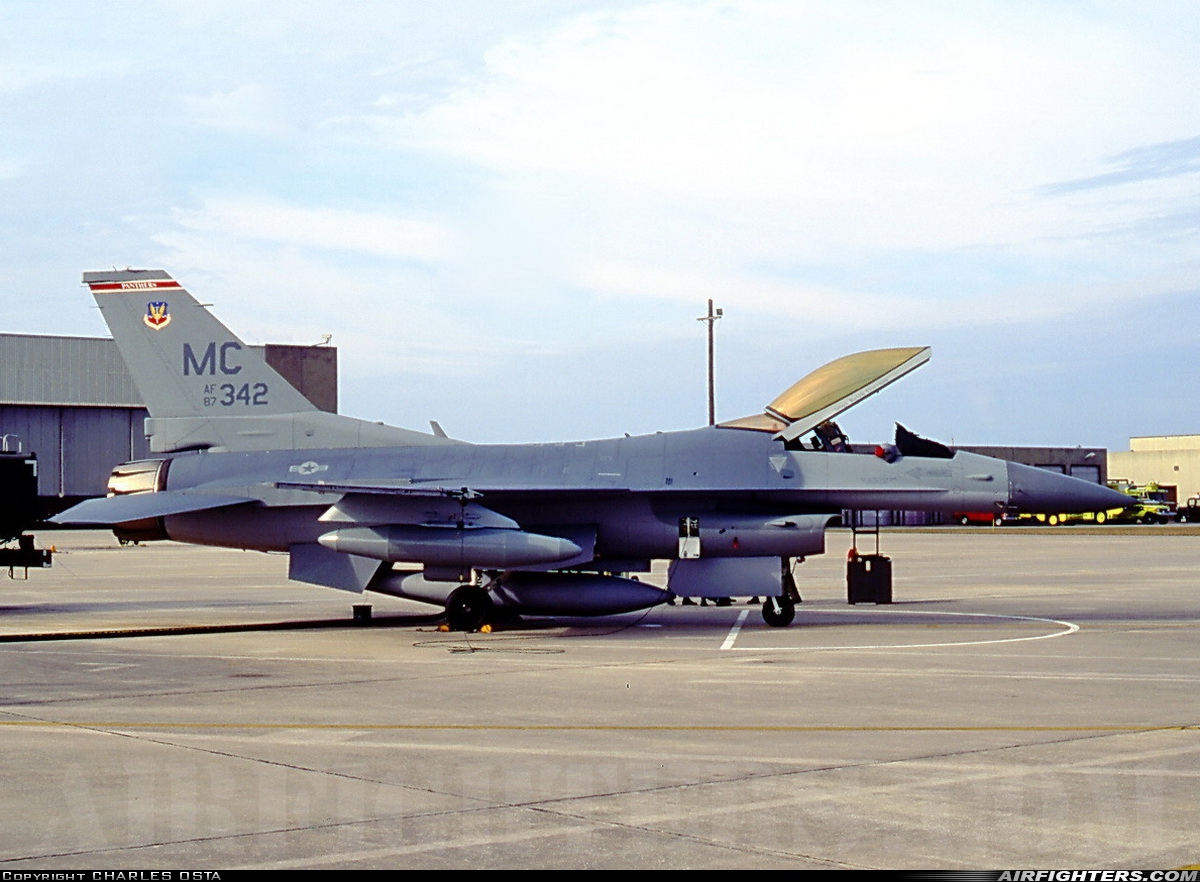 USA - Air Force General Dynamics F-16C Fighting Falcon 87-0342 at Jacksonville - Int. (JAX / KJAX), USA