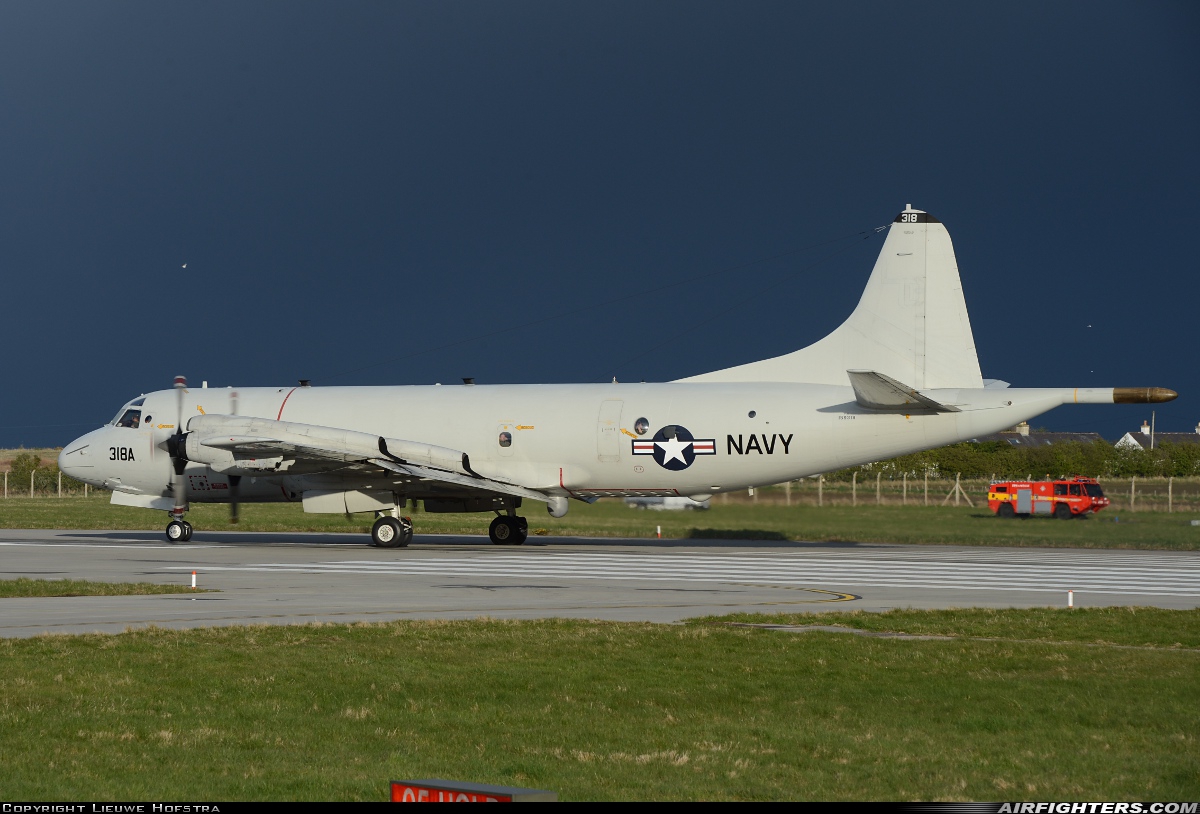 USA - Navy Lockheed P-3C Orion 159318 at Lossiemouth (LMO / EGQS), UK