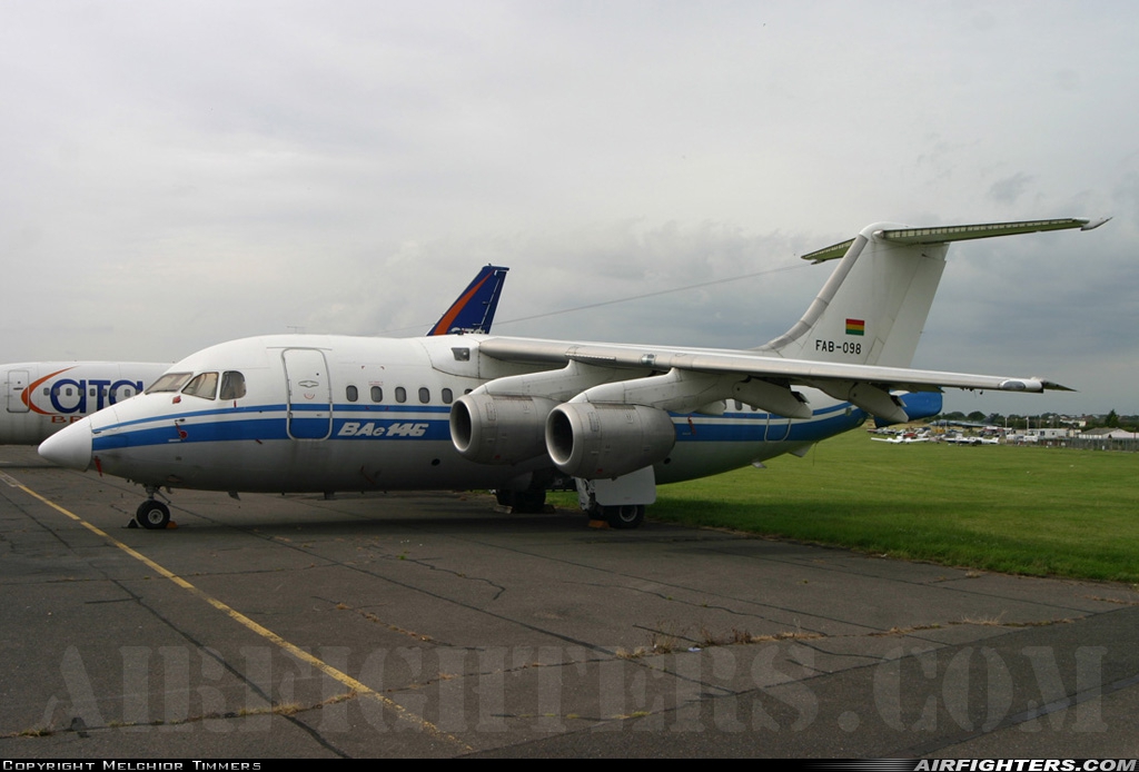 Bolivia - Air Force British Aerospace BAe-146 CC2 (BAe-146-100 Statesman) FAB098 at Southend - Rochford (SEN / EGMC), UK