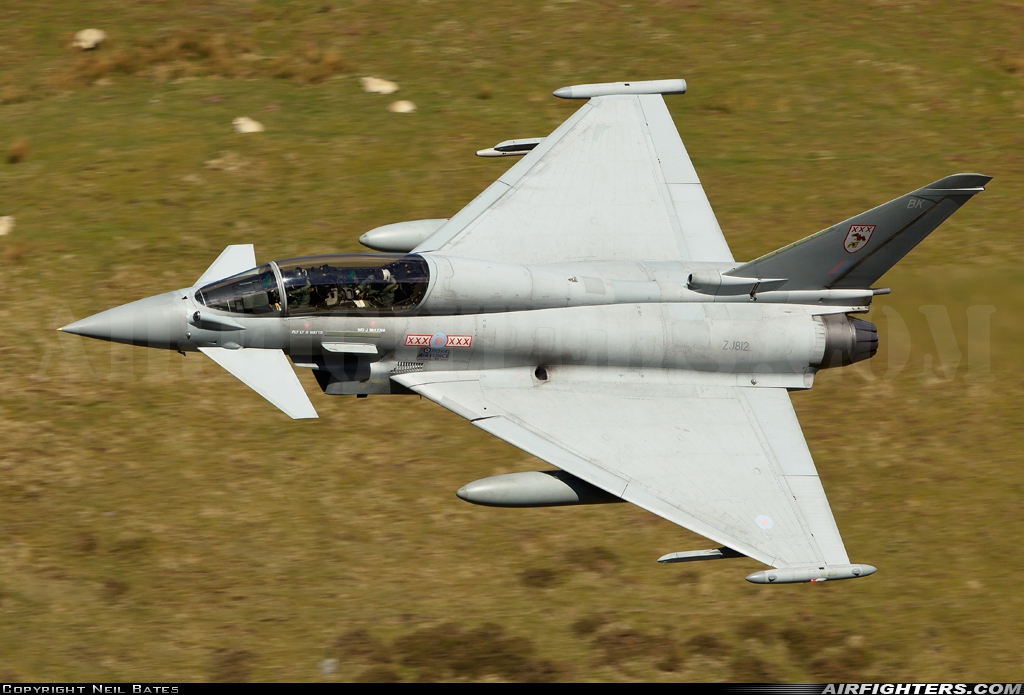 UK - Air Force Eurofighter Typhoon T1 ZJ812 at Off-Airport - Machynlleth Loop Area, UK