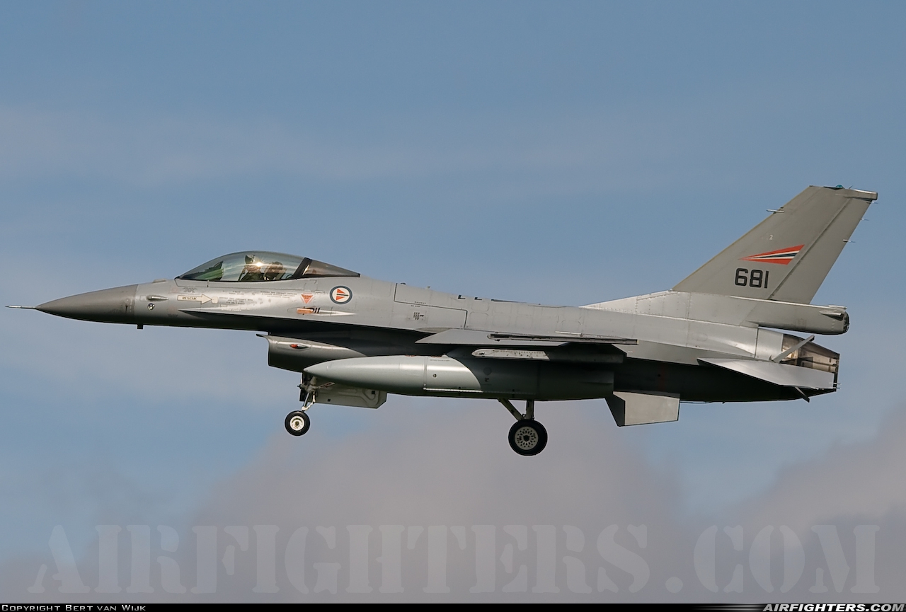 Norway - Air Force General Dynamics F-16AM Fighting Falcon 681 at Leeuwarden (LWR / EHLW), Netherlands