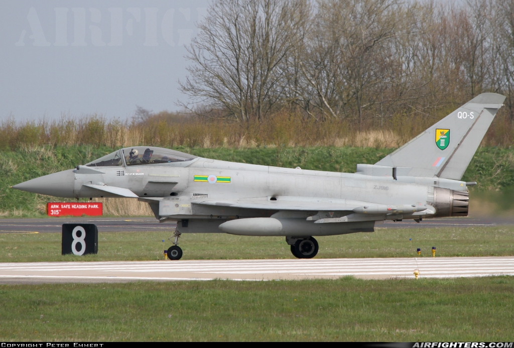 UK - Air Force Eurofighter Typhoon FGR4 ZJ916 at Leeuwarden (LWR / EHLW), Netherlands