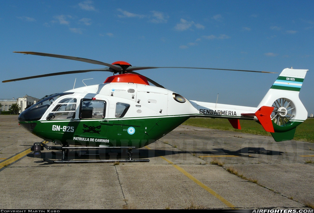 Argentina - Gendarmeria Eurocopter EC-135T2 GN-925 at El Palomar (PAL / SADP), Argentina