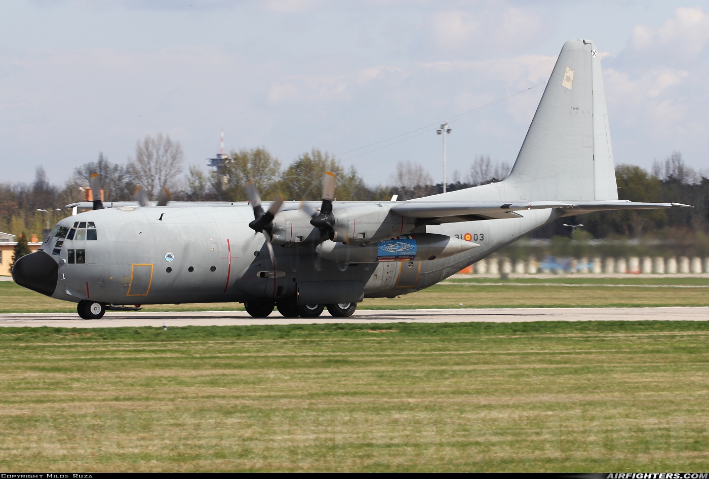 Spain - Air Force Lockheed C-130H Hercules (L-382) T.10-03 at Pardubice (PED / LKPD), Czech Republic