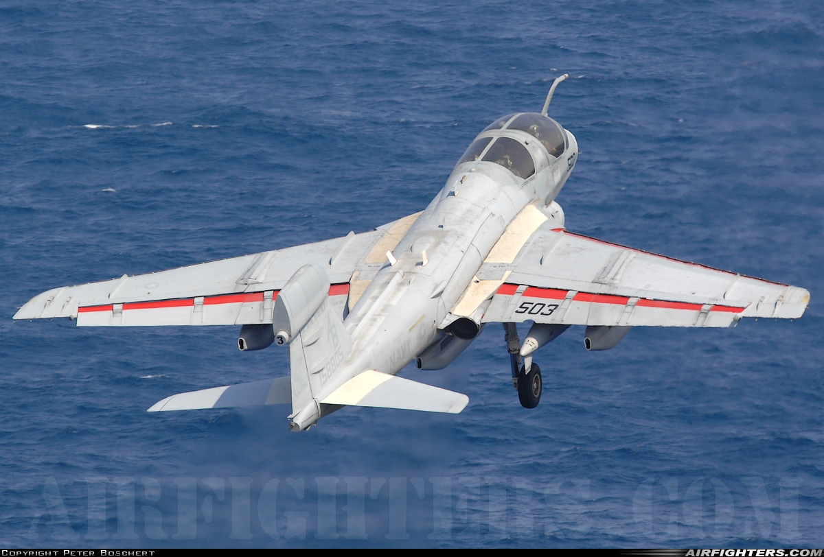 USA - Navy Grumman EA-6B Prowler (G-128) 158805 at Off-Airport - Mediterranean Sea, International Airspace